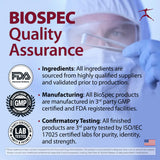 BIOSPEC NUTRITIONALS daily wellness PM 60 Count capsule bottle with ingredients list