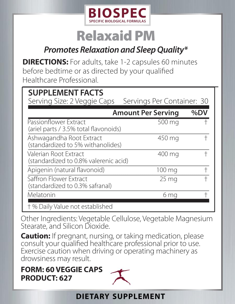 BIOSPEC NUTRITIONALS daily wellness PM capsules close-up