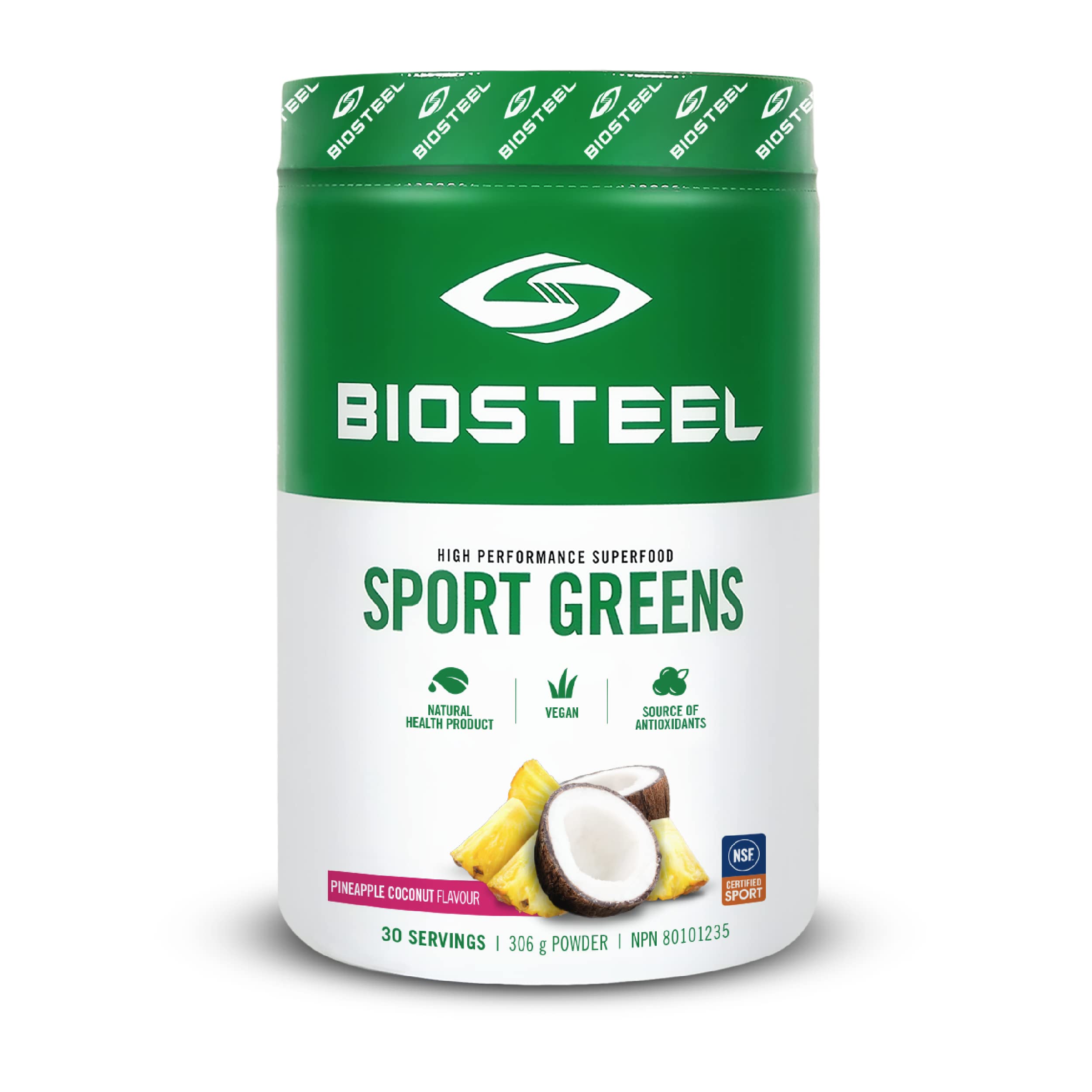 BIOSTEEL Sport Greens 363g front view with packaging