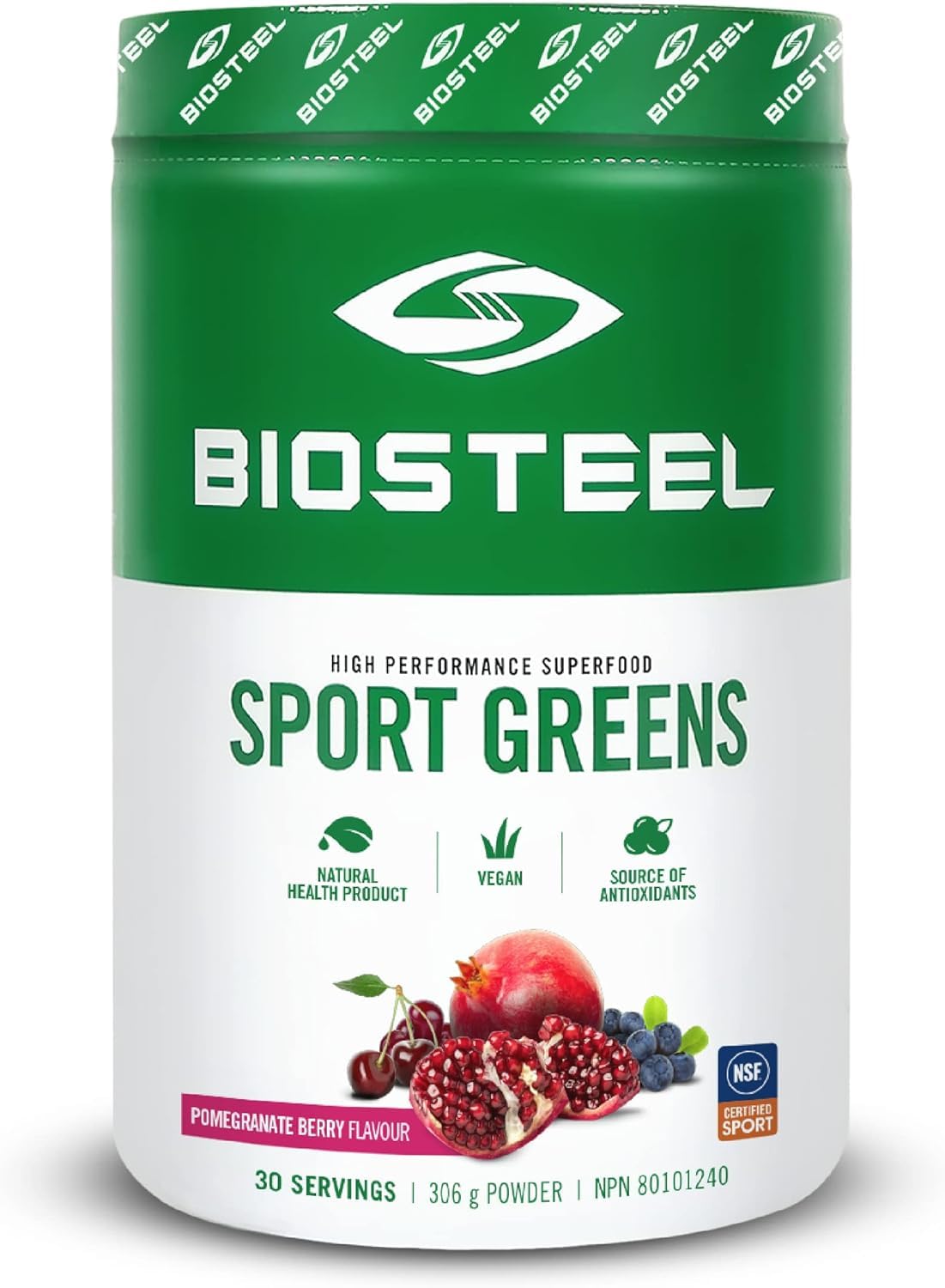 BIOSTEEL Sport Greens in a glass of water