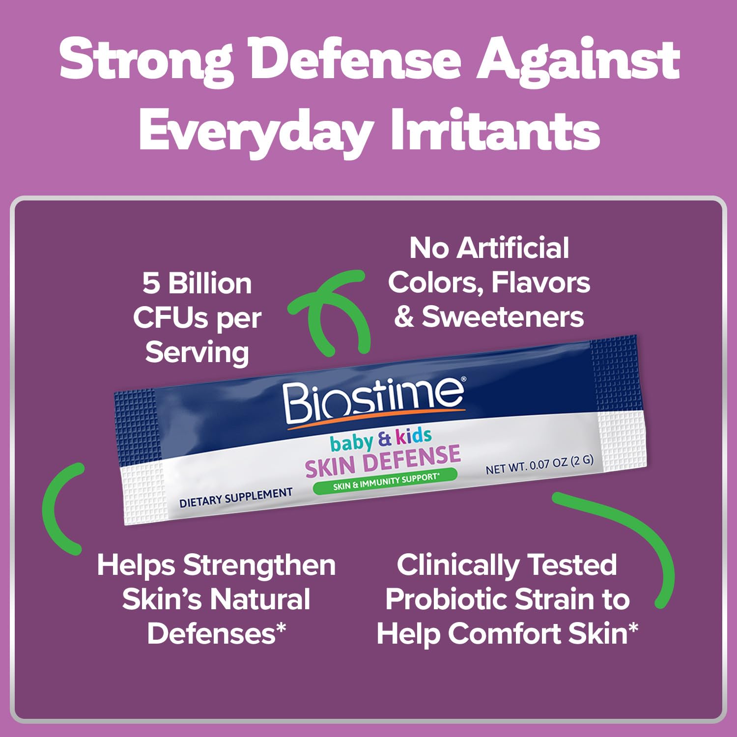 Biostime AllerCare Children's Probiotic sachets on a kitchen counter