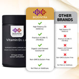 Biosyntra Vitamin D3 + K2 softgels on a wooden table