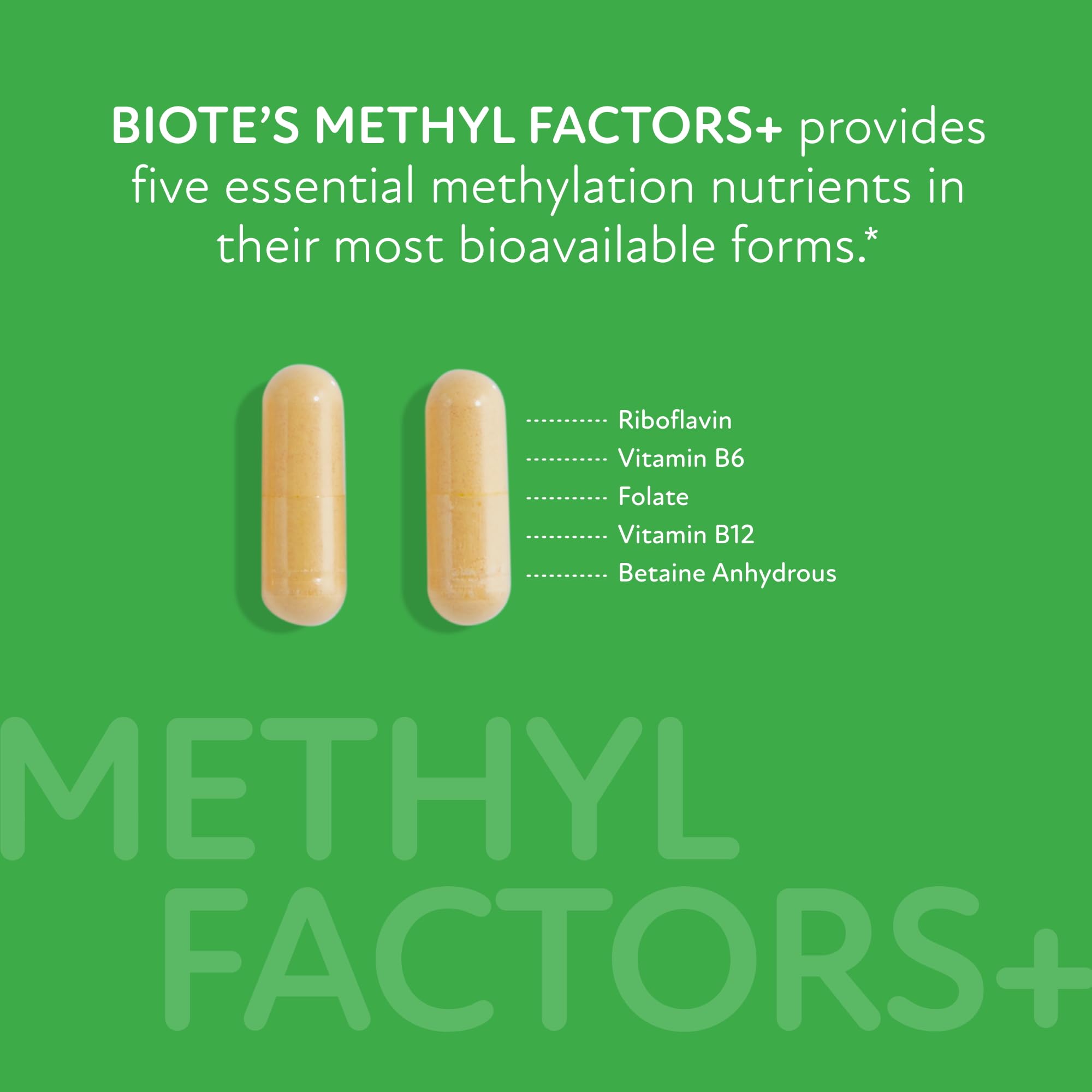 Biote Blended Vitamin & Mineral Supplement capsule close-up