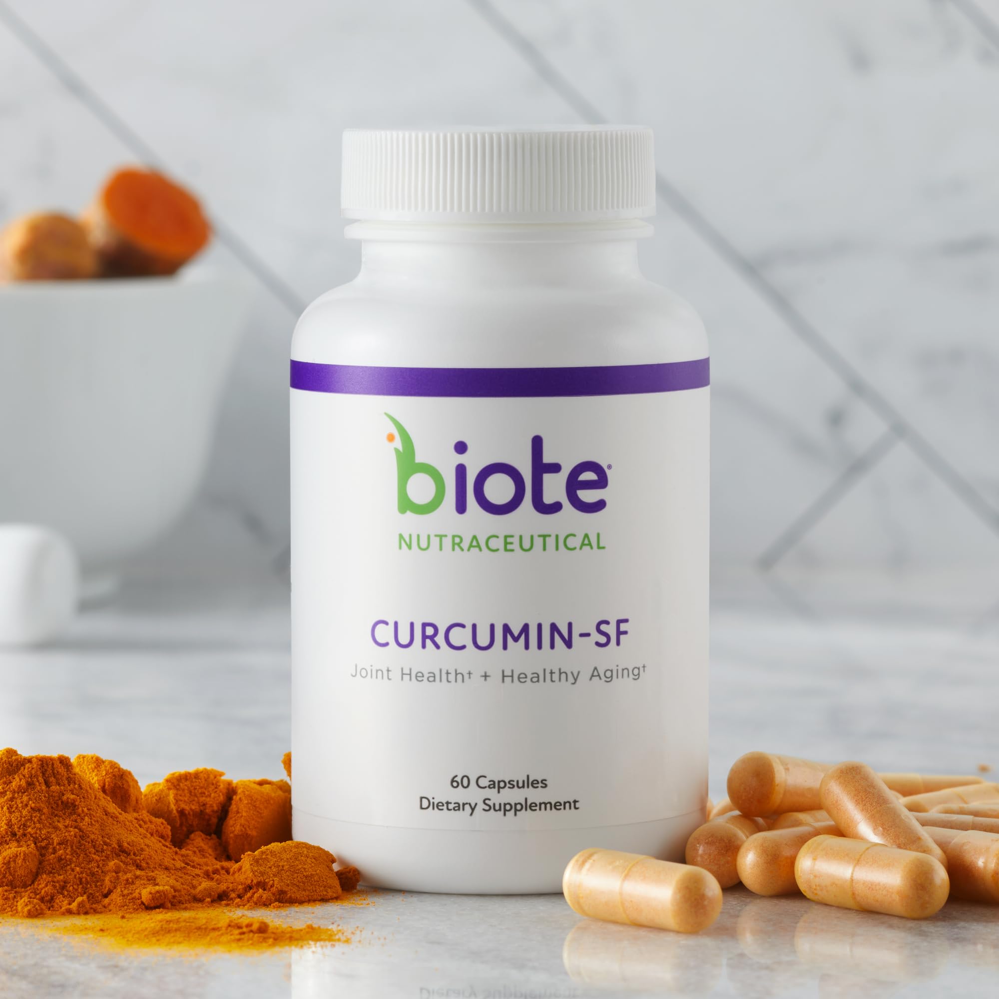 Biote Curcumin Phytosome Supplement 68g back view