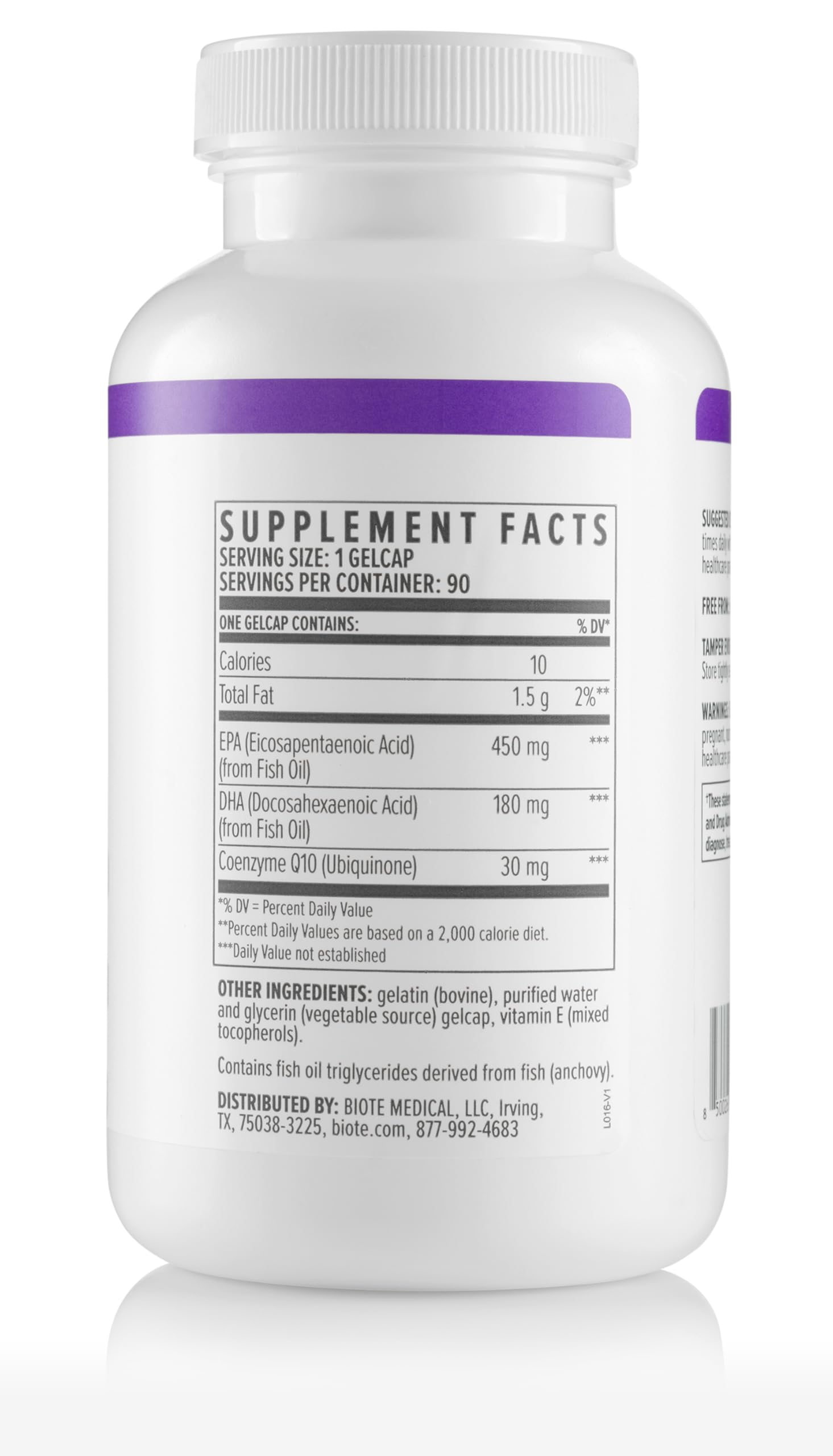 Biote Omega-3 Fatty Acids Supplement with Coenzyme Q10