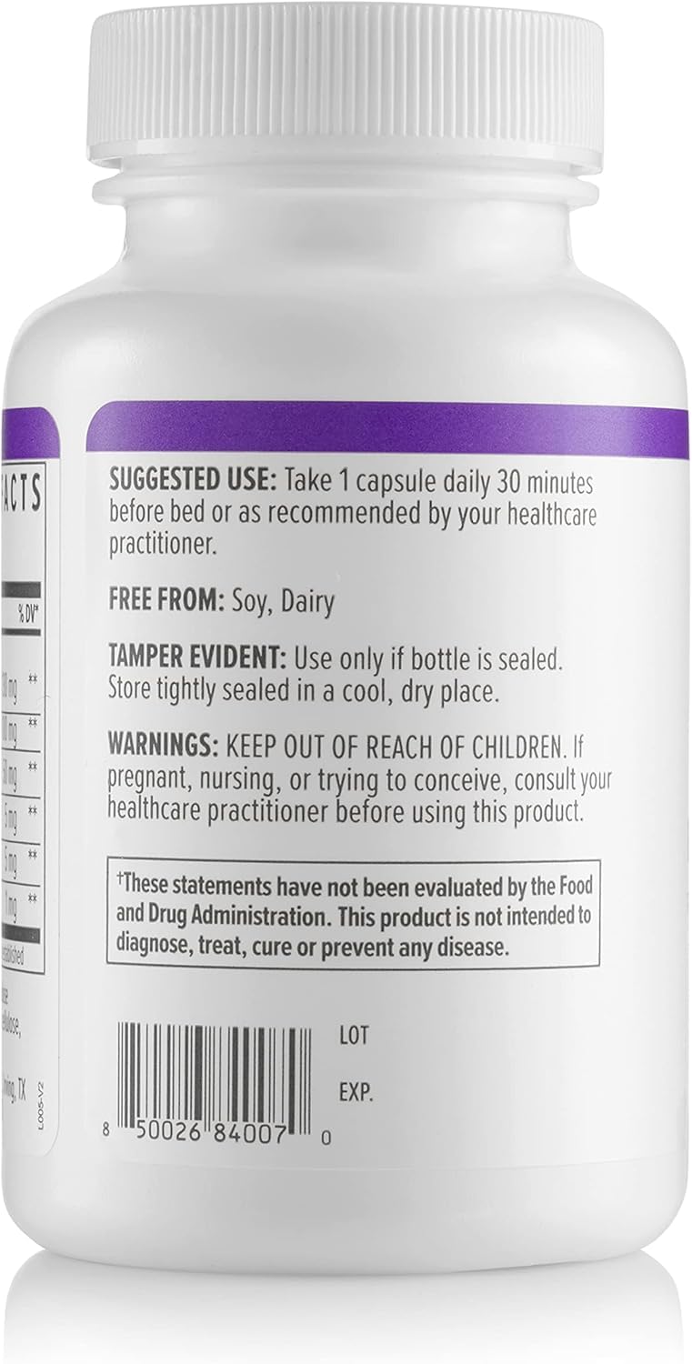 Biote Sleep Supplement back view with nutritional information