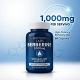 Biotech Labs Berberine 1000mg capsules close-up