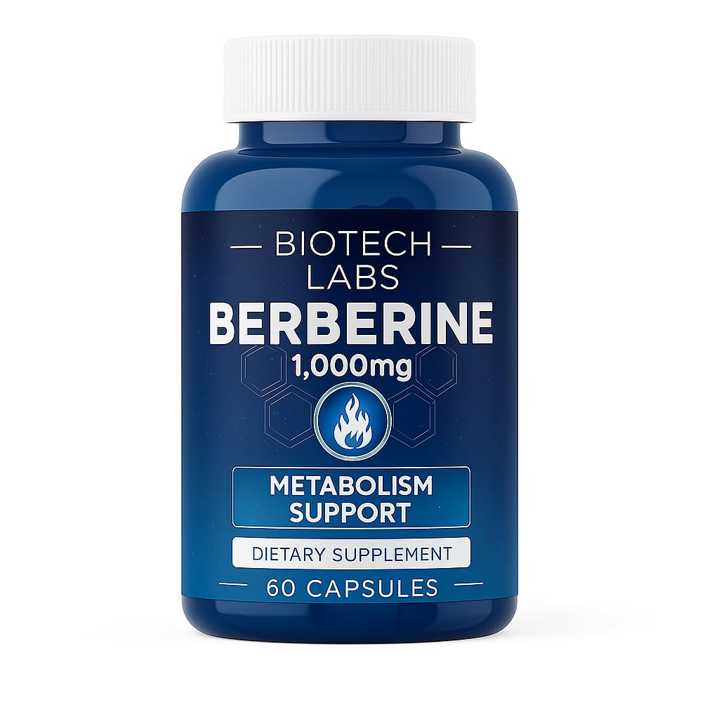 Biotech Labs Berberine 1000mg capsules front view