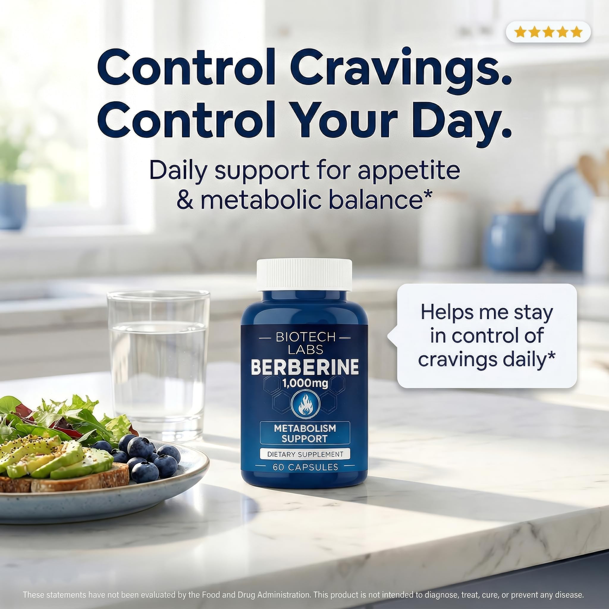 Biotech Labs Berberine 1000mg capsules side view