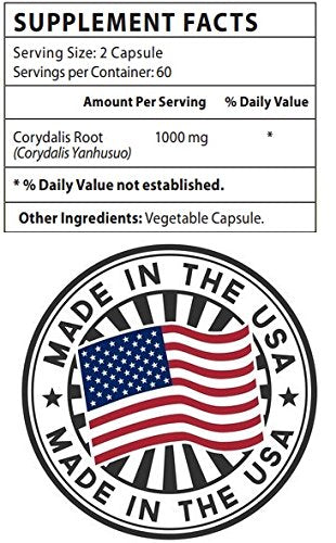 Biotech Nutritions Corydalis Yan Hu Suo Root 1000 mg packaging details
