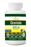 Biotech Nutritions Graviola Extract 2000 mg 120 Vegetable Capsules front view