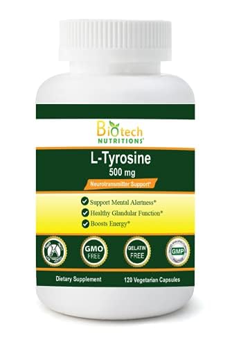 Biotech Nutritions L-Tyrosine 500 mg 120 Capsules front view