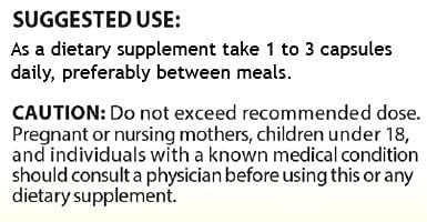 Biotech Nutritions L-Tyrosine 500 mg nutritional information