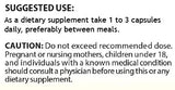 Biotech Nutritions L-Tyrosine 500 mg nutritional information