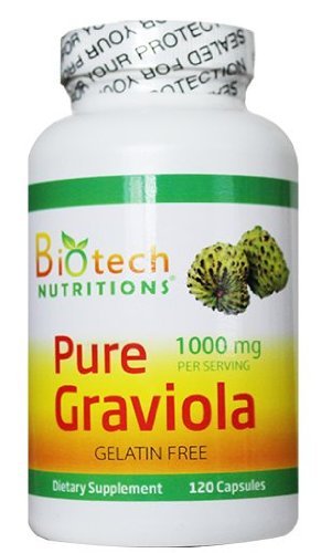 Biotech Nutritions Pure Graviola 1000 mg bottle front view