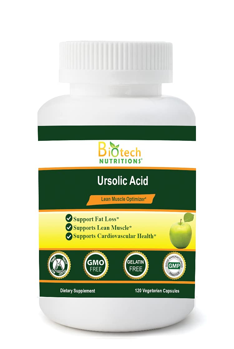 Biotech Nutritions Ursolic Acid 200 mg 120 vegetable capsules front view