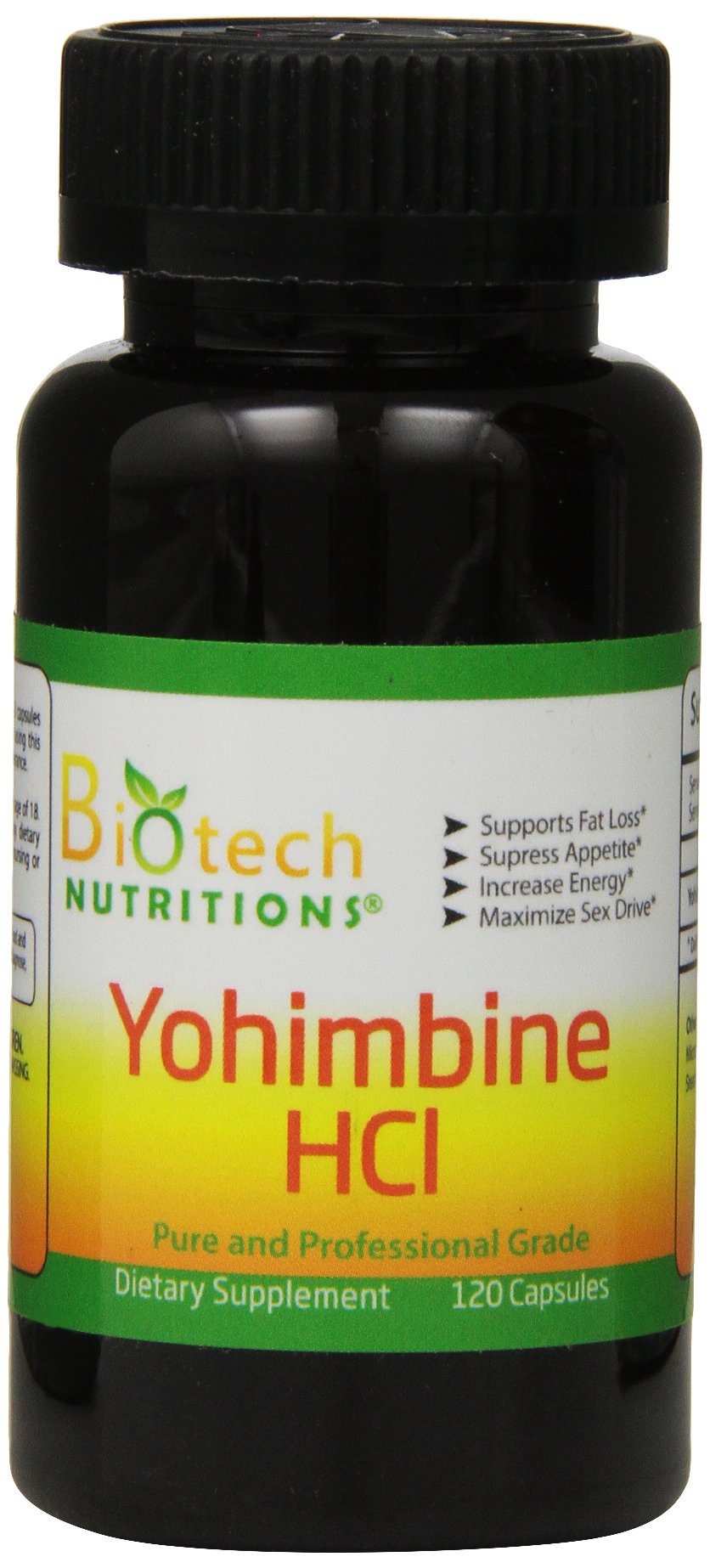 Biotech Nutritions Yohimbe Supplement 50g front view