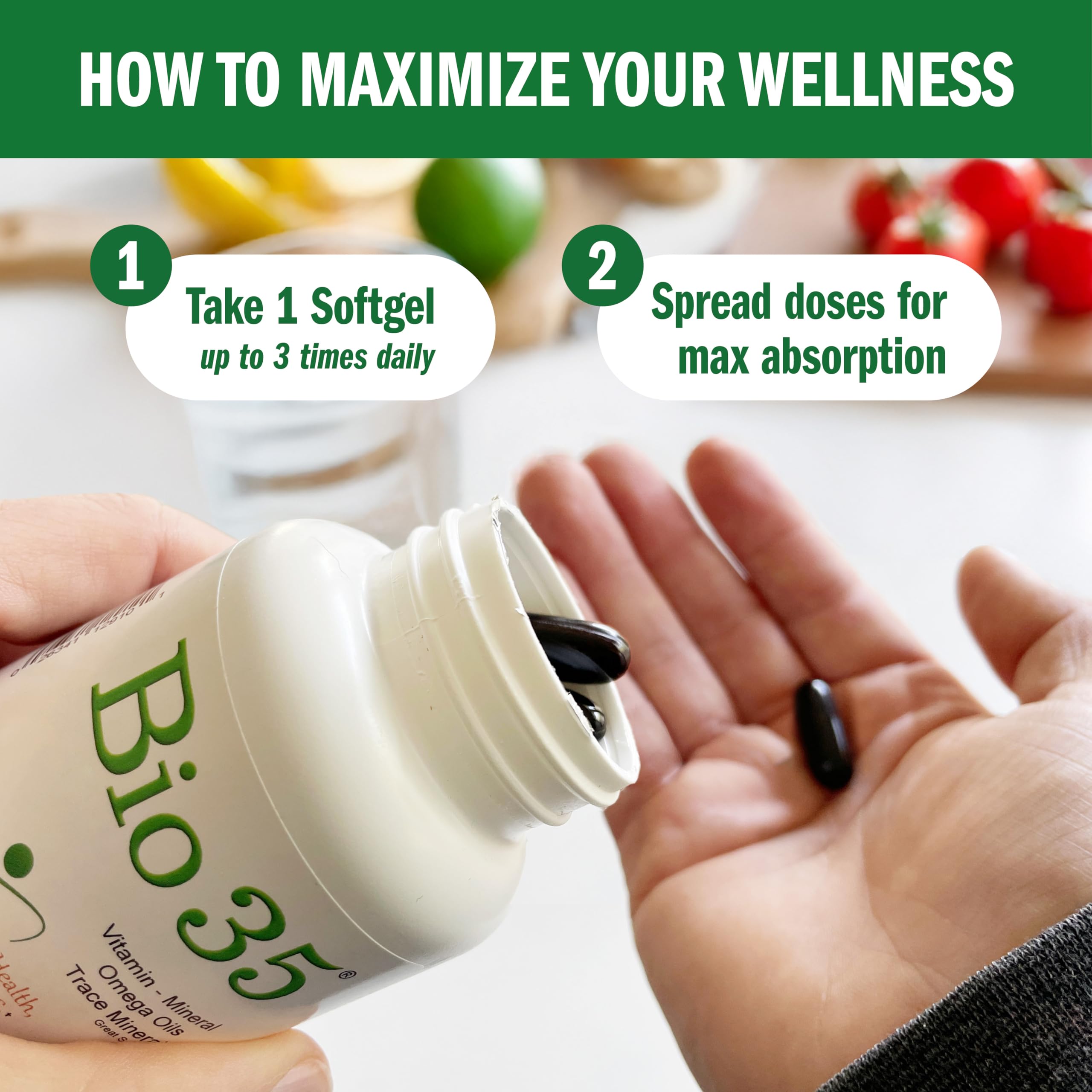 Biotek Bio-35 Multivitamin & Mineral Softgel ingredients list