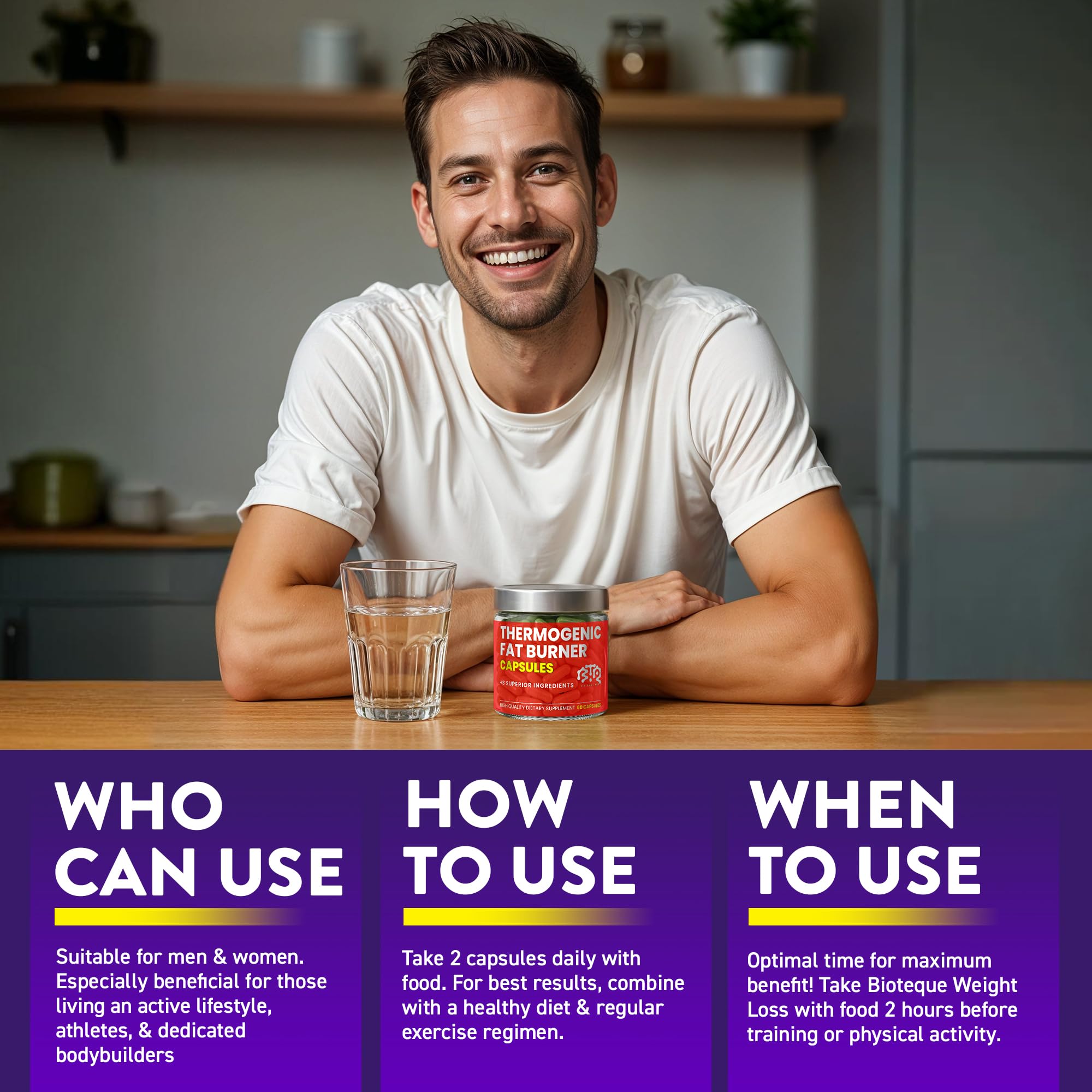 BIOTEQUELAB Fat Burner Supplement ingredients close-up