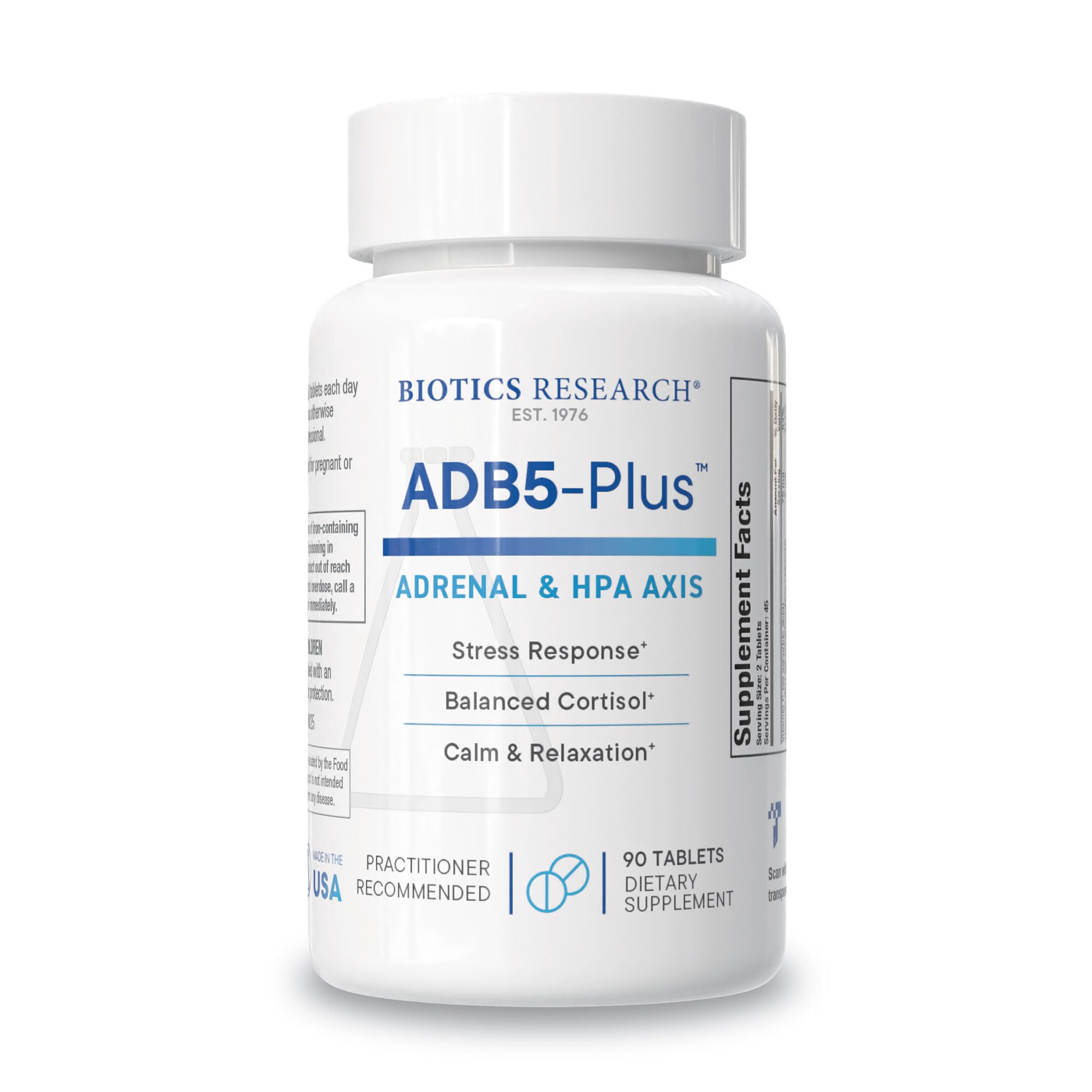BIOTICS RESEARCH ADB5-Plus Adrenal Extracts front view
