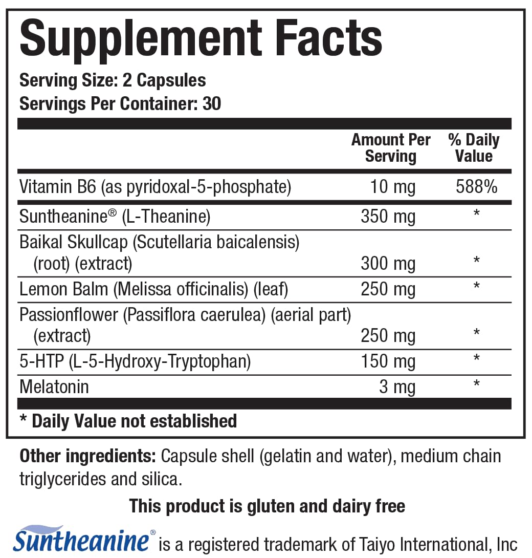 BIOTICS RESEARCH Alpha Theta Ultra PM L-Theanine ingredients list
