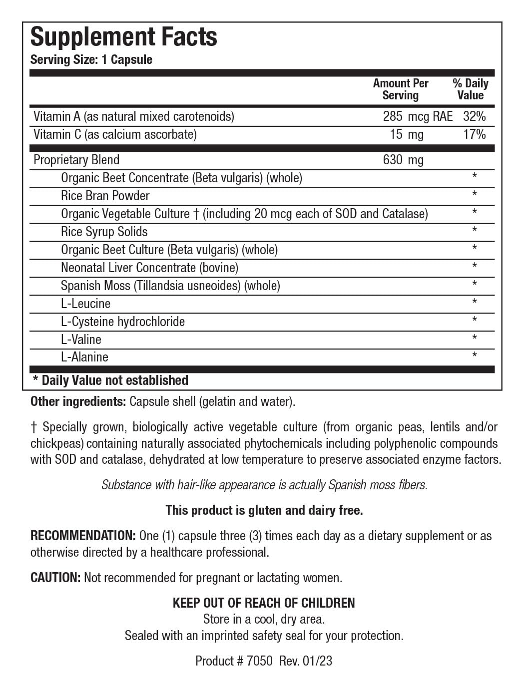 BIOTICS RESEARCH Argizyme supplement ingredients list