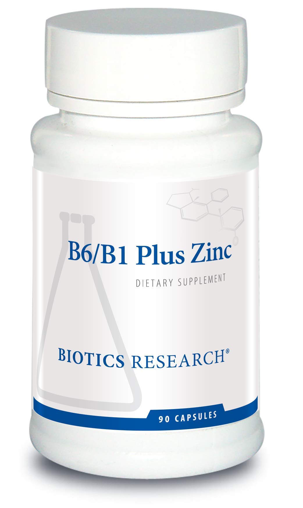 BIOTICS RESEARCH B6/B1 Plus Zinc 60 capsules front view