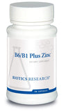 BIOTICS RESEARCH B6/B1 Plus Zinc 60 capsules front view