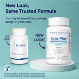 BIOTICS RESEARCH Beta-Plus supplement in a hand for size comparison