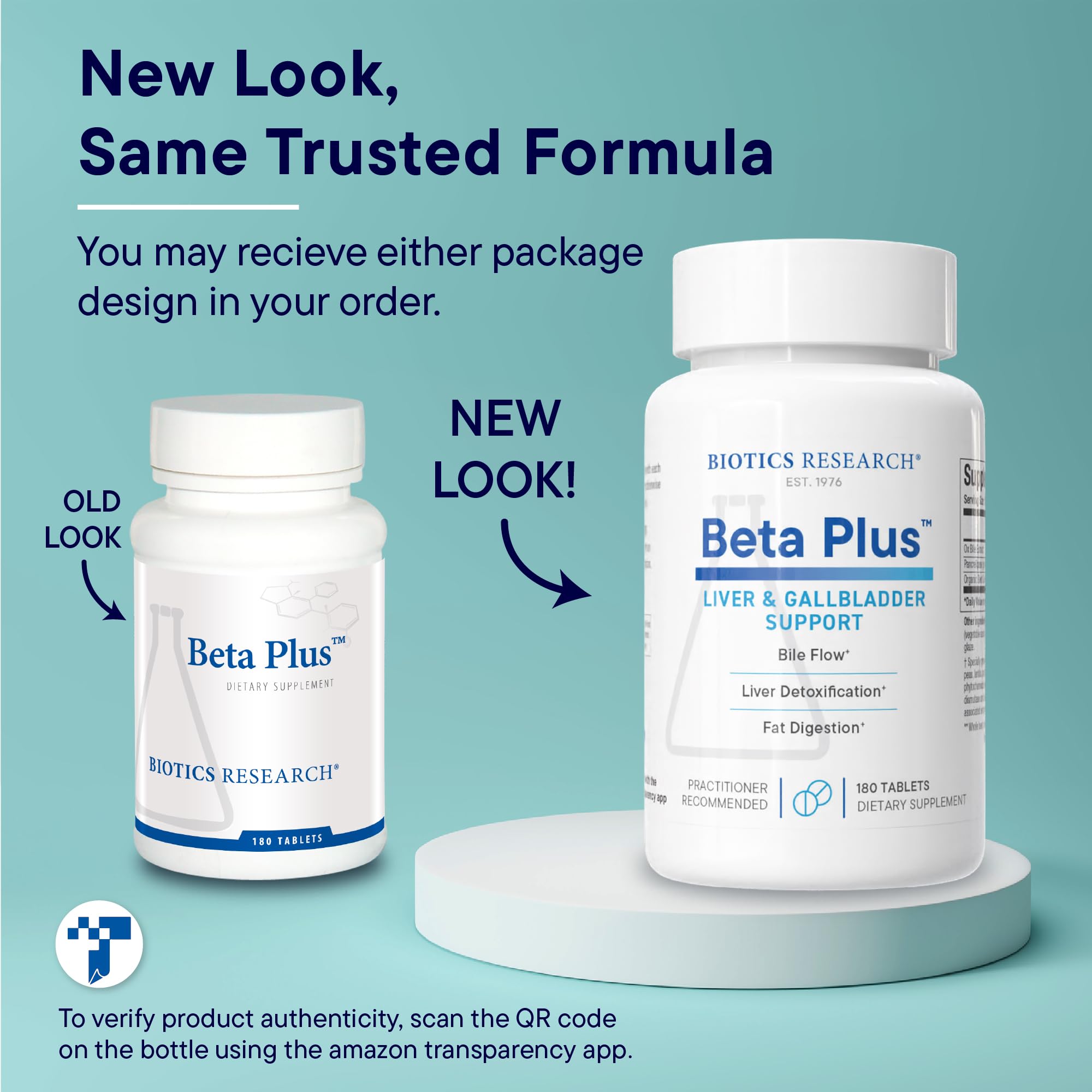 BIOTICS RESEARCH Beta-Plus with a glass of water