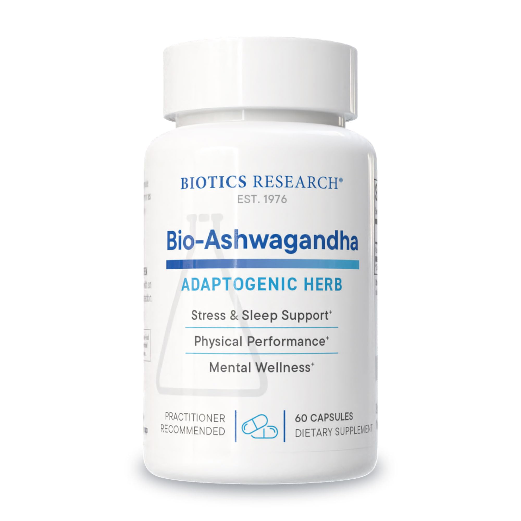 BIOTICS RESEARCH Bio-Ashwagandha 60 capsules front view