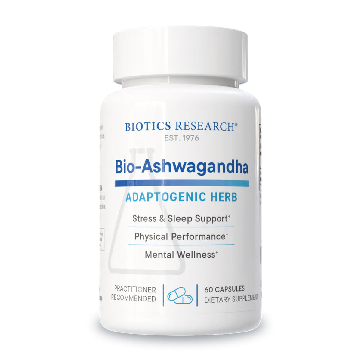 BIOTICS RESEARCH Bio-Ashwagandha 60 capsules front view