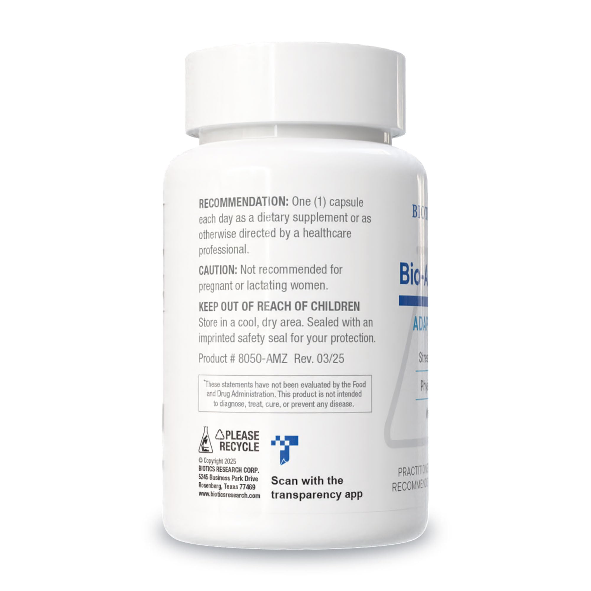 BIOTICS RESEARCH Bio-Ashwagandha capsules close-up