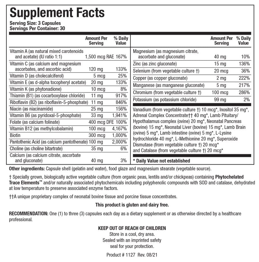 BIOTICS RESEARCH BioGlycozyme Forte supplement ingredients list