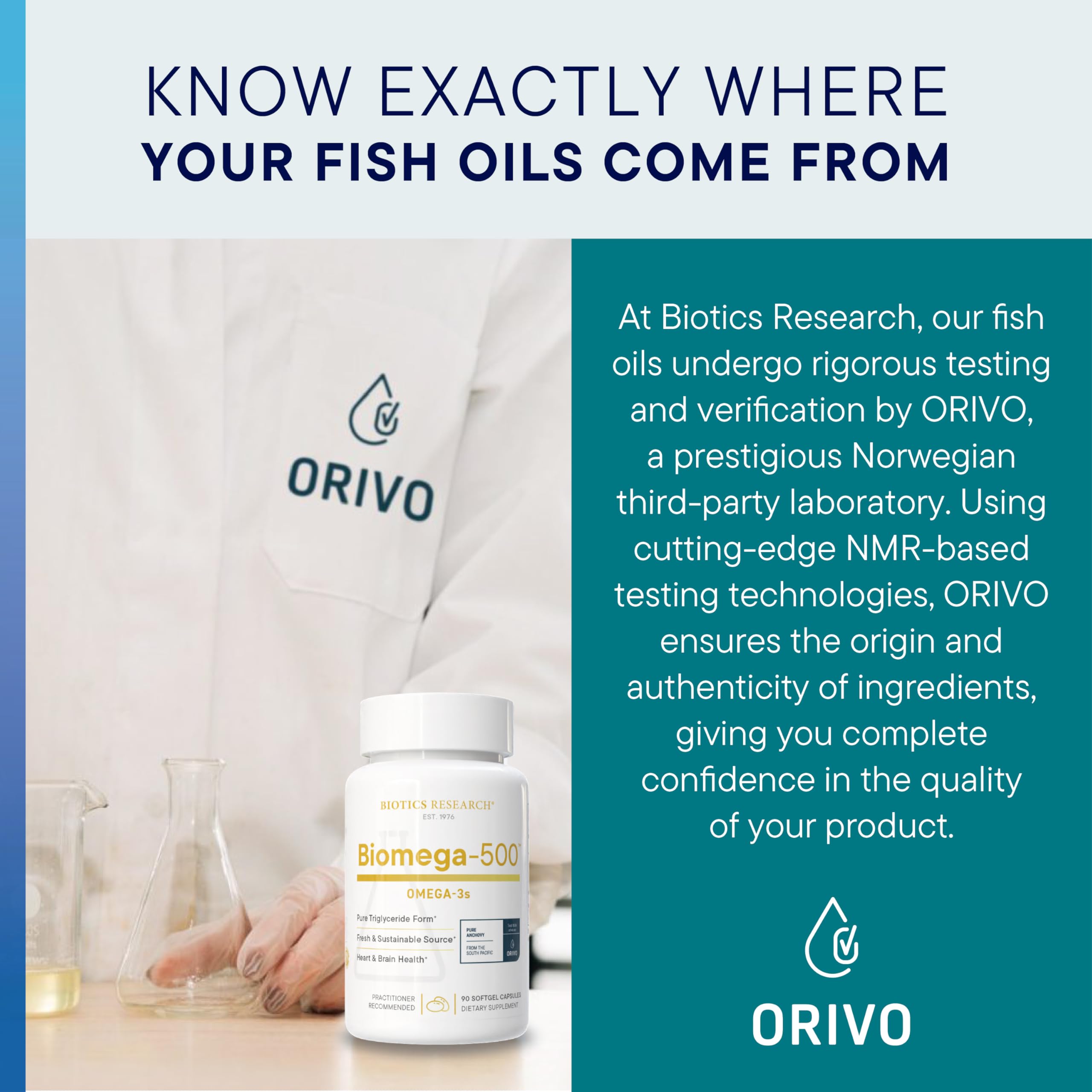 BIOTICS RESEARCH Biomega-500 Omega-3 Capsules ingredients list