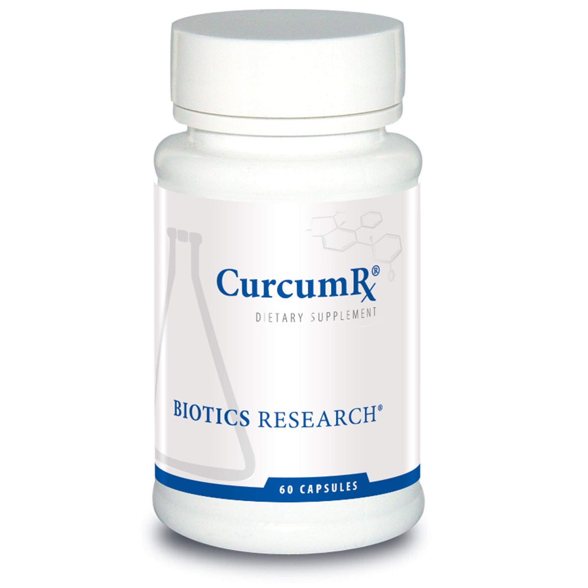 BIOTICS RESEARCH CurcumRx Turmeric Supplement 60 Capsules front view
