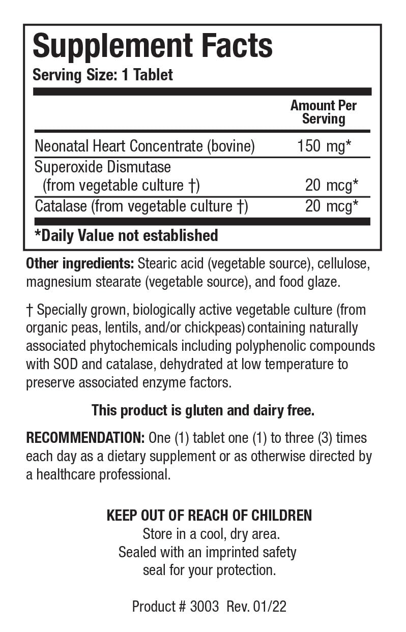 BIOTICS RESEARCH Cytozyme-H supplement side view showing tablet form