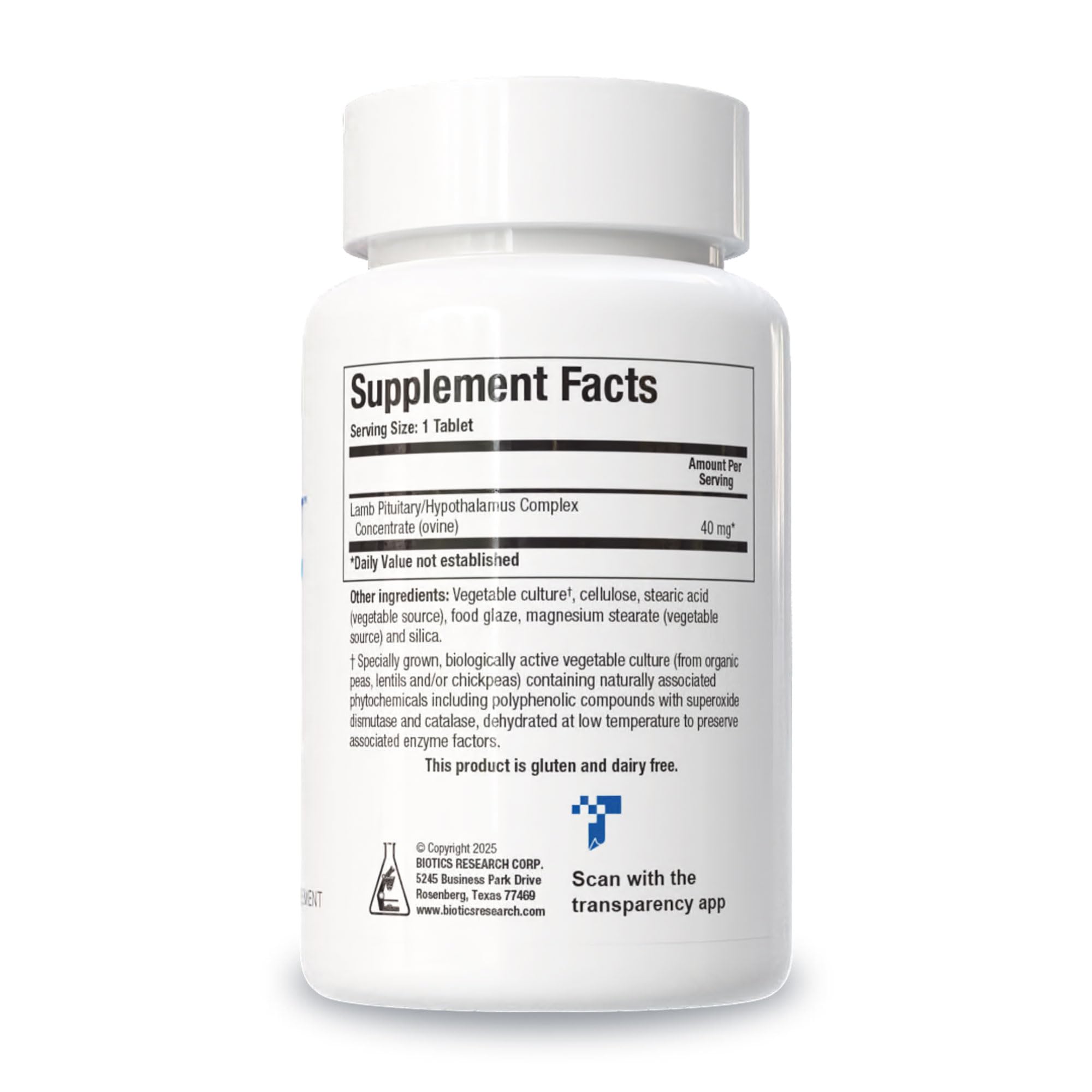 BIOTICS RESEARCH Cytozyme-PT/HPT Adrenal Extract side view
