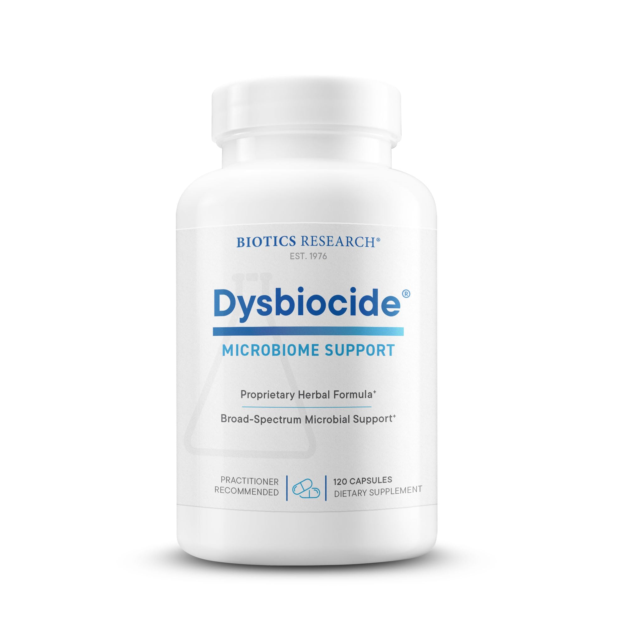 BIOTICS RESEARCH Dysbiocide Herbal Supplement front view