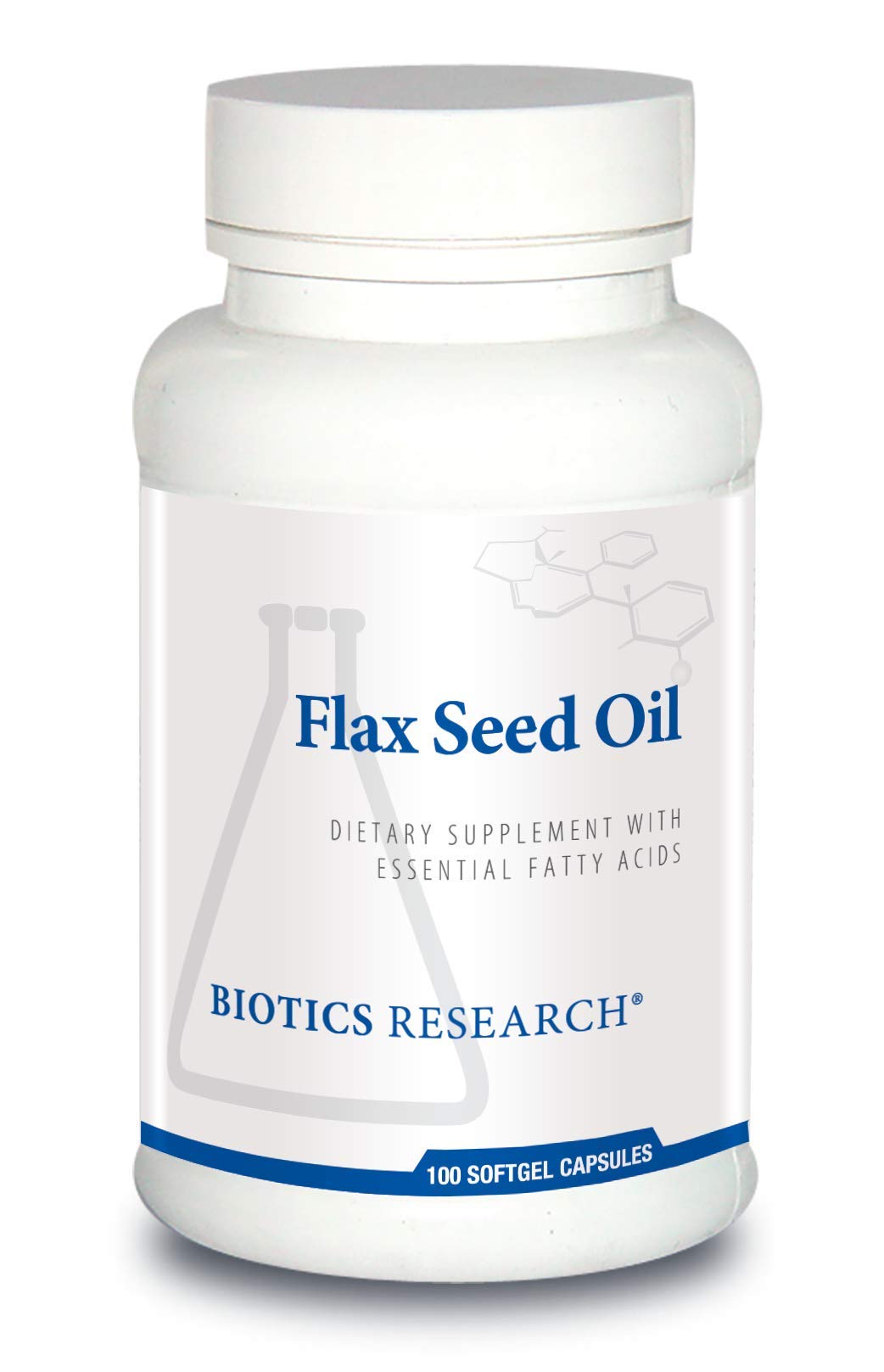 BIOTICS RESEARCH Flax Seed Oil Capsules front view