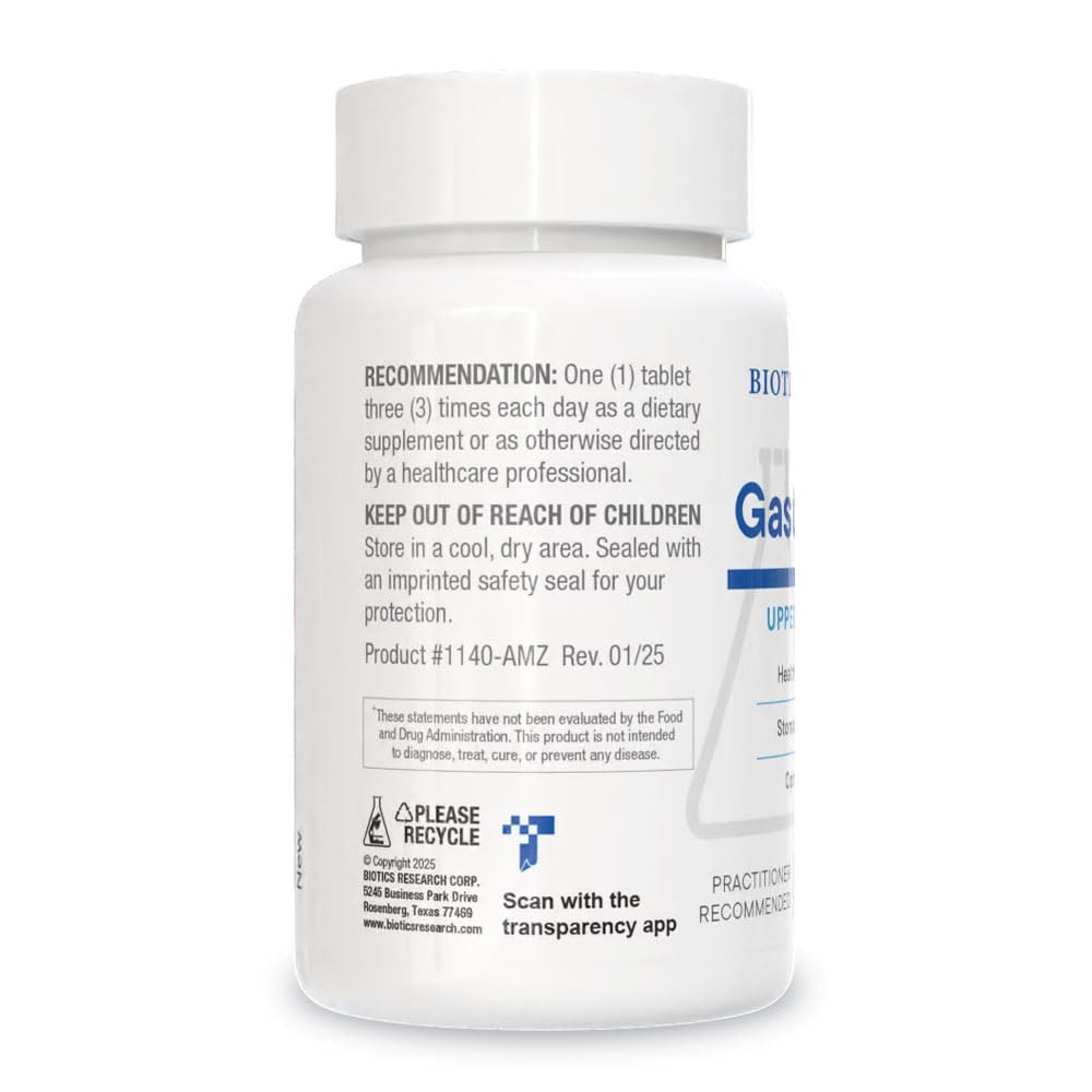 BIOTICS RESEARCH Gastrazyme supplement bottle with label