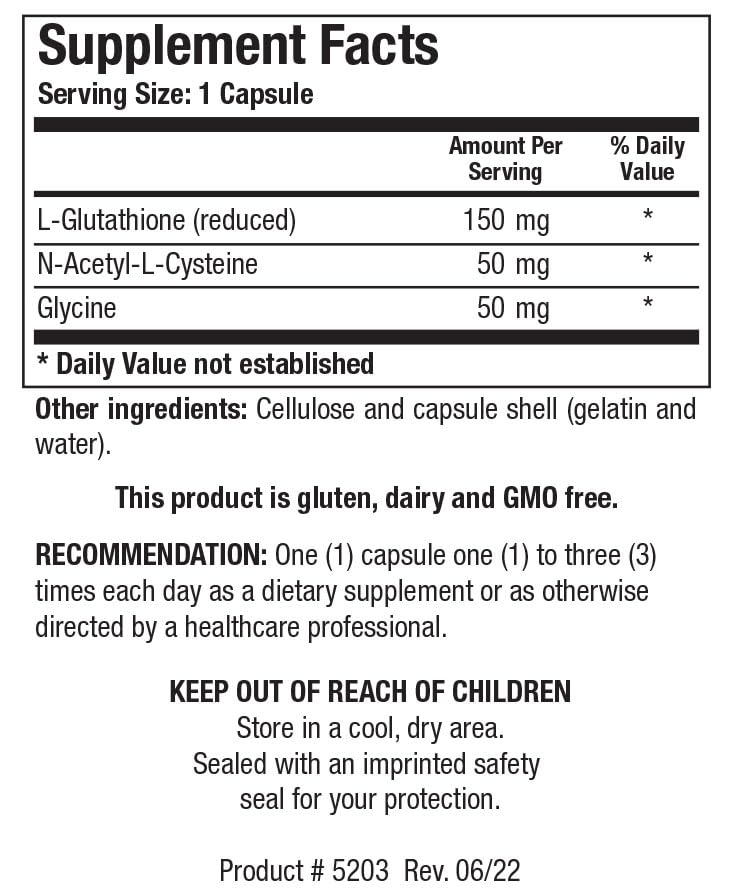 BIOTICS RESEARCH GSH-Plus Antioxidant Supplement side view