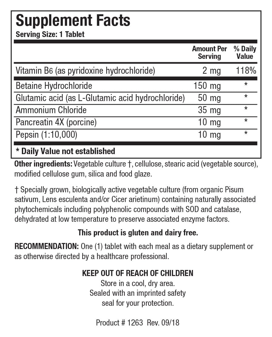 BIOTICS RESEARCH Hydro-Zyme supplement side view