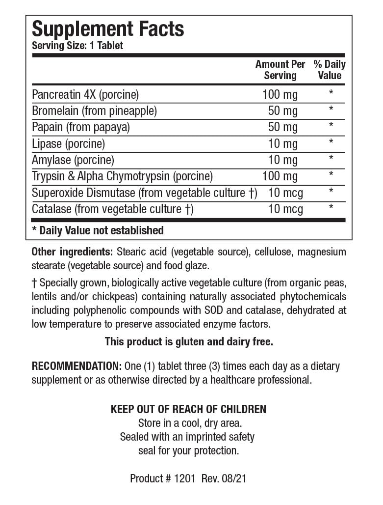 BIOTICS RESEARCH Intenzyme Forte enzyme supplement packaging