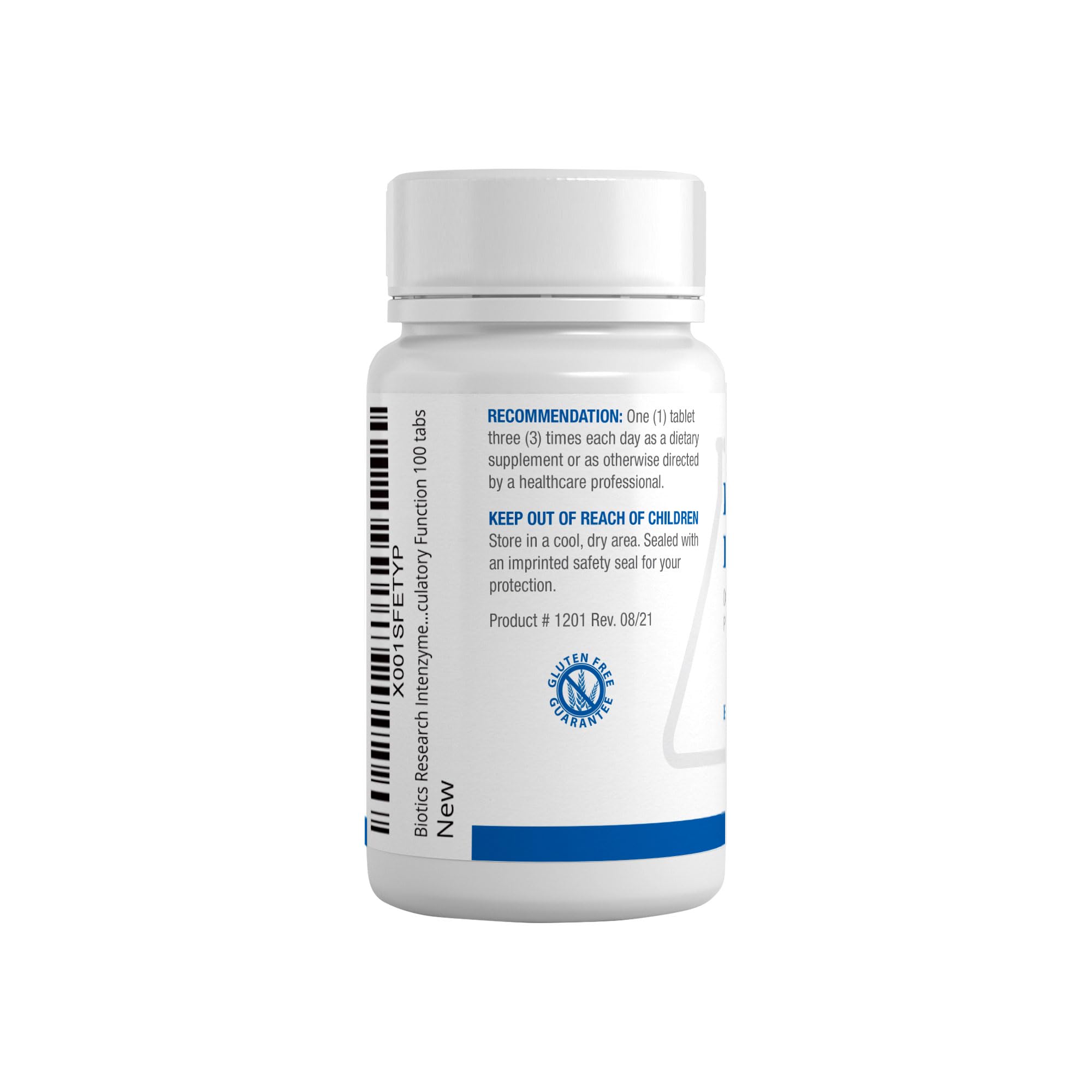 BIOTICS RESEARCH Intenzyme Forte enzyme supplement side view