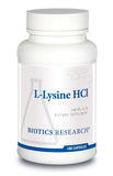 BIOTICS RESEARCH L-Lysine HCI 500mg capsules front view