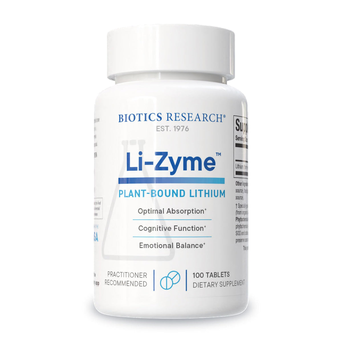 BIOTICS RESEARCH Li-Zyme Lithium Supplement front view
