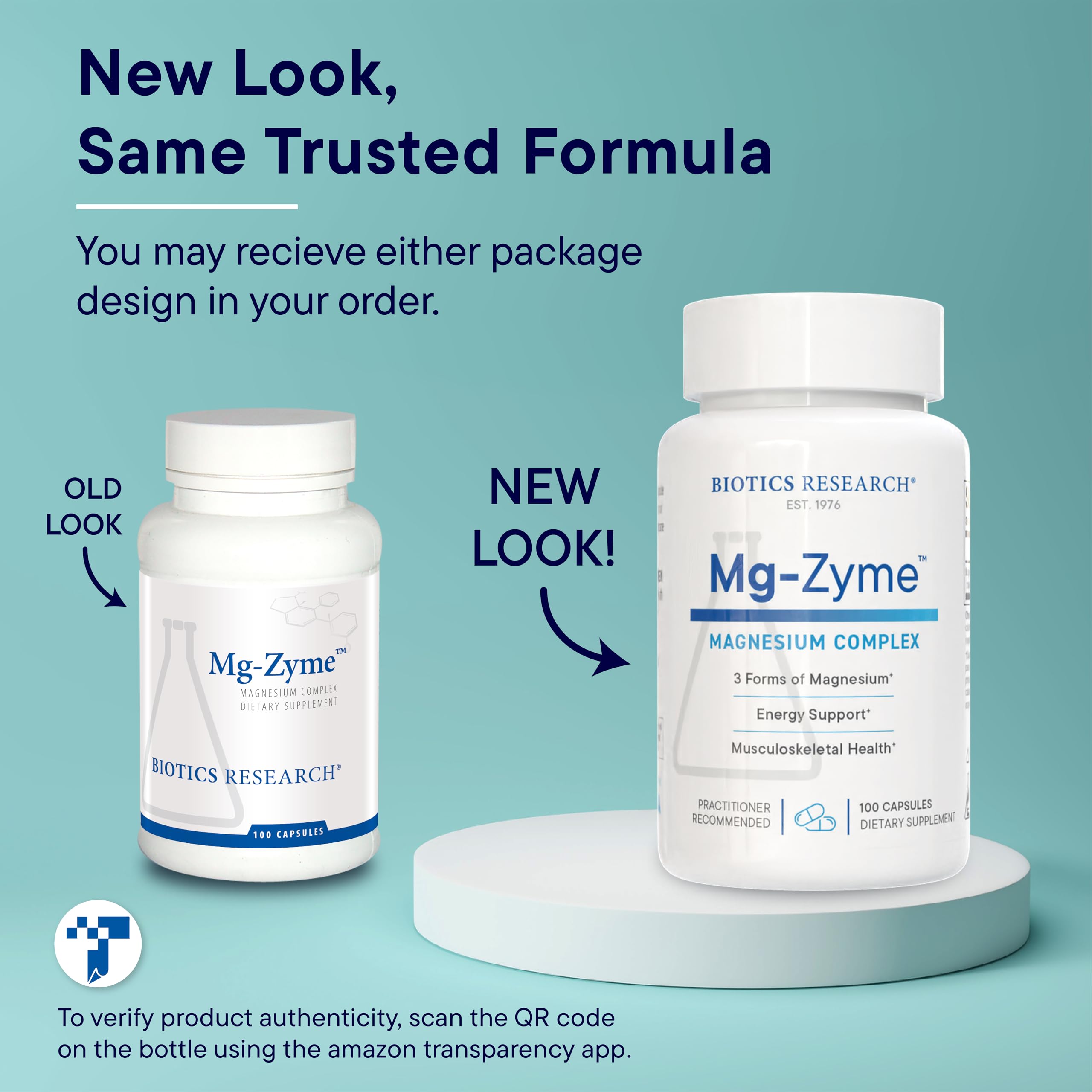 BIOTICS RESEARCH Mg-Zyme Magnesium Supplement in hand