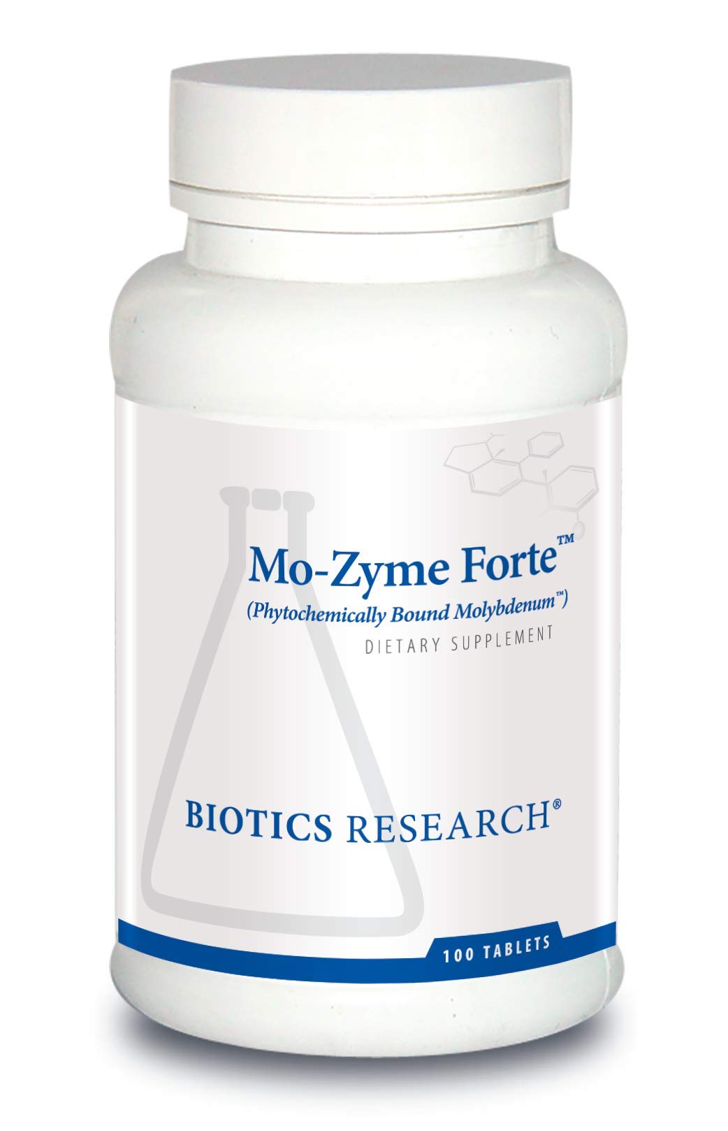 BIOTICS RESEARCH Molybdenum Trace Mineral Supplement 100 Tablets front view