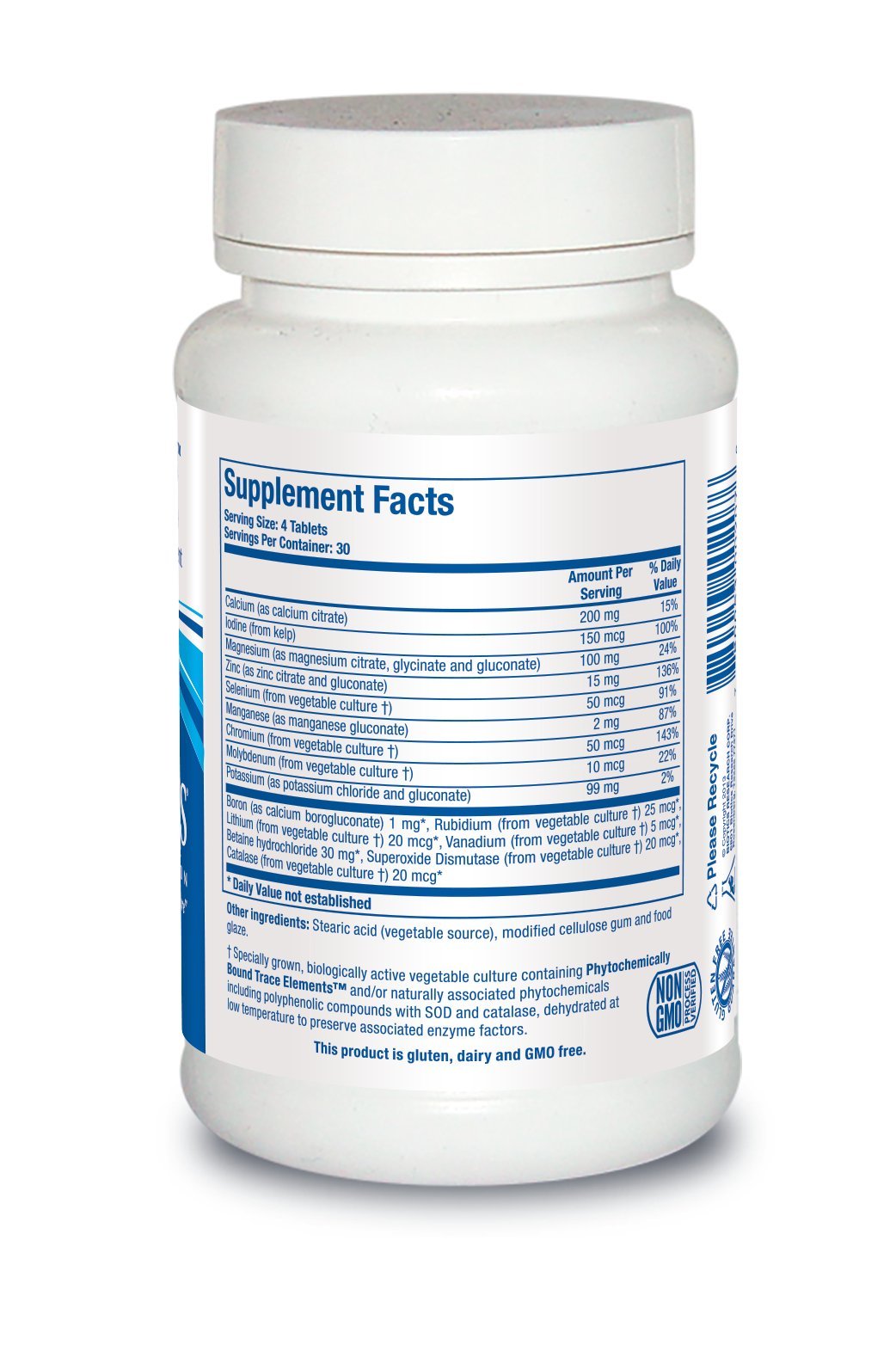 BIOTICS RESEARCH Multi-Mins Multimineral Supplement side view